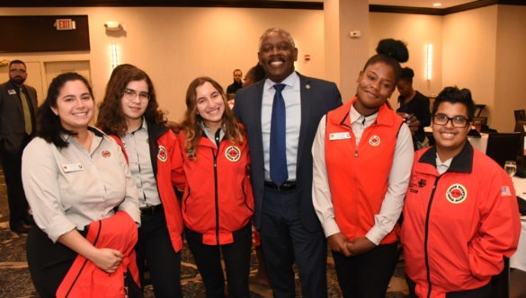 City Year AmeriCorps members at Orlando Idealist Breakfast event