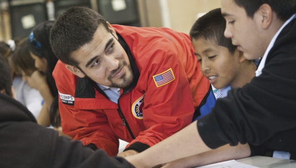 City Year AmeriCorps in school service
