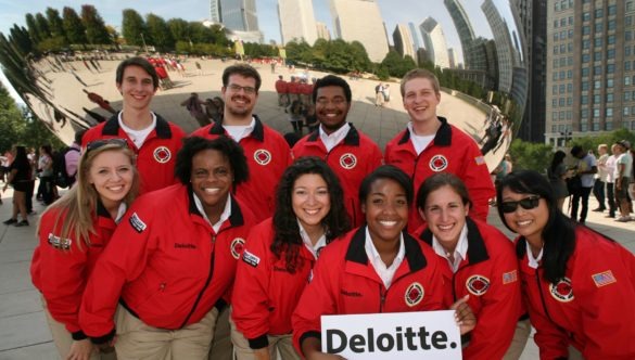Opening Day photo of the 2011-2012 Deloitte sponsored City Year Team, in Chicago.